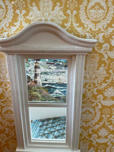 Lighthouse Point Dollhouse Miniature  Stained Glass Window  film