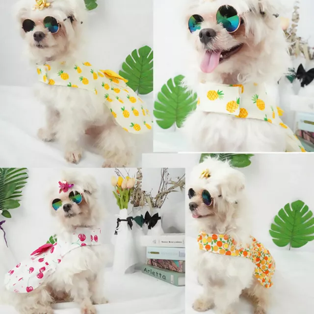 Perro Dulce Floral Falda Mascota Vestido Tutú Cachorro Gato Lindo Impresión  <