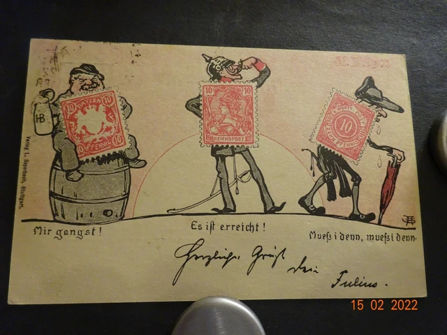 Württemberg -  Ganzsache - Privatganzsache - PP9 C7 - Abschied Marke - gel. 1906