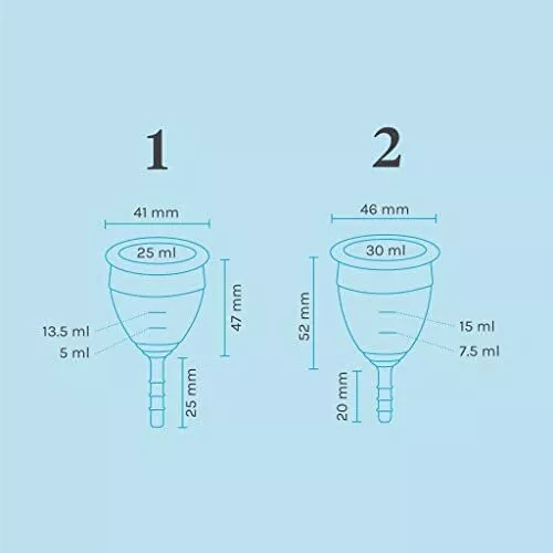 Lunette Menstruationstasse Blau Menstrual Cup Blue Tampon Alternative Recycled 2