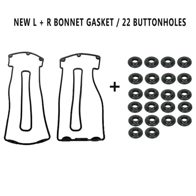 Valve Cover Gasket Set+ 22 Grommets For BMW E39 540i E38 735i 740i E83 X3 E53 X5