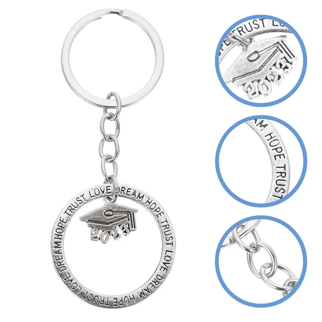 Inspirational Gift Key Ring Ornament Metal Decor Pendant Keychain