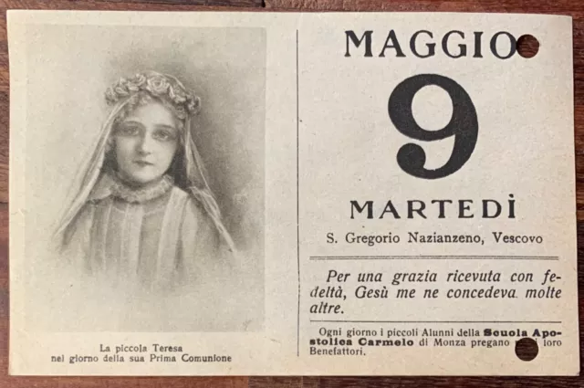 SAN GREGORIO NAZIANZENO VESCOVO, SANTINO del GIORNO MARTEDÌ 9 MAGGIO 1933