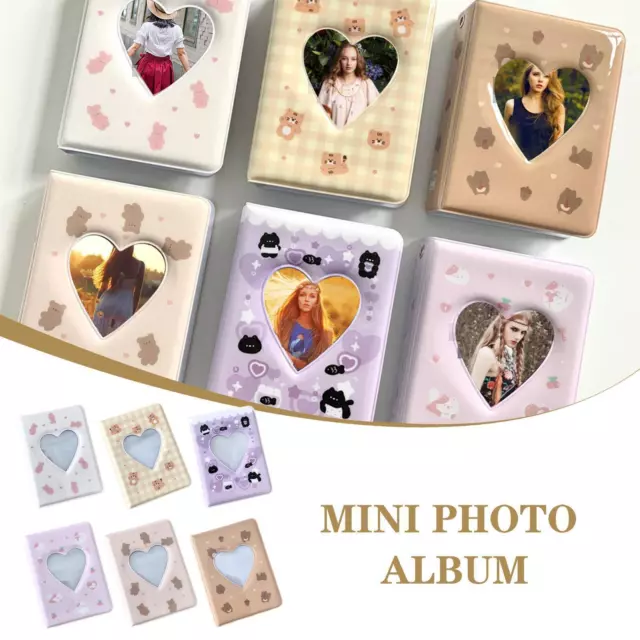 For Kpop Card Binder 3inch Photo Album Hollow Love Heart Model Photocard Holder'