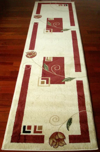 Floral Plush Carpet Rug Runner 80 x 290 - LAST RUG - LOWEST PRICE
