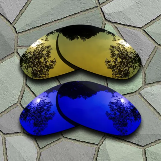 US Yellow Golden&Violet Blue Polarized Lenses Replacement For-Oakley Monster Dog