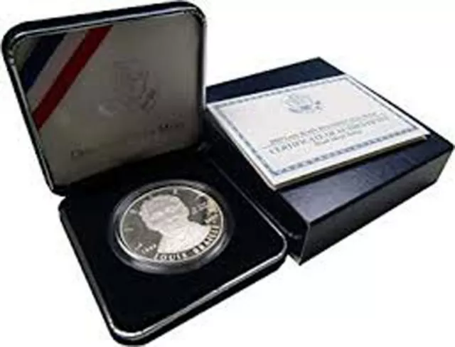 2009 Louis Braille Bicentennial Proof 90% Silver Dollar US MINT Coin Box and COA