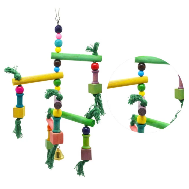 1pc Papagei Spielzeug Holz Vogel Spielzeug Holz Vogel Schaukel
