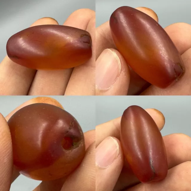 Ancient Tibet Burmese South Asian Red Carnelian Agate Bead