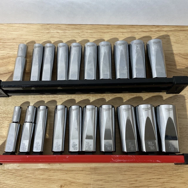3/8 in. Drive SAE and METRIC Deep Well 6-Point Socket Set (20-Piece) - #627
