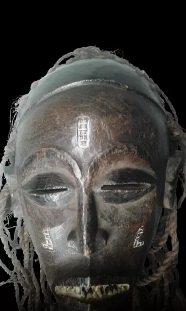 Art africain-Africa art: Masque-Statue Tchokwé de la RDC 22 cm 3