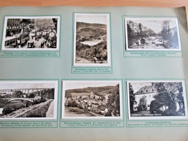 alte Fotomappe mit 37 Fotos aus Sachsen, DDR Echtfotos Postkarten,50er Jahre