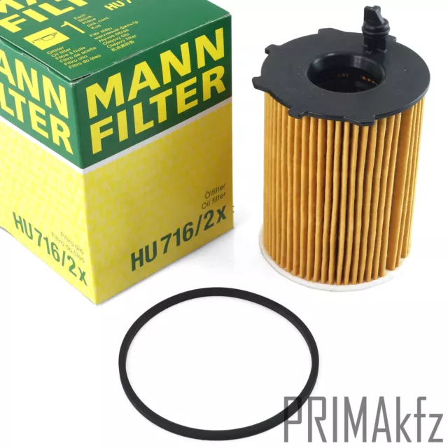 MANN FILTER HU716/2X Ölfilter für Citroen C3 C4 C5 Ford Mazda Peugeot Volvo