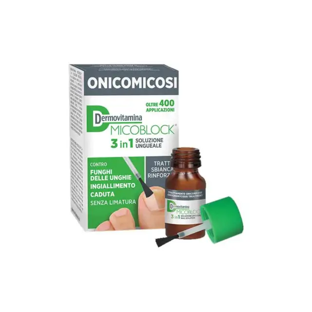 Dermovitamina Micoblock 3 in 1 Soluzione Ungueale per l'Onicomicosi, 7ml