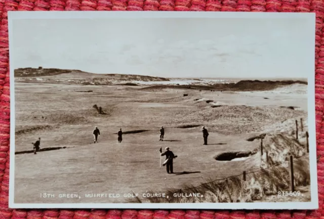 Vintage Valentine's RPPC. 13th Green, Muirfield Golf Course, Gullane.