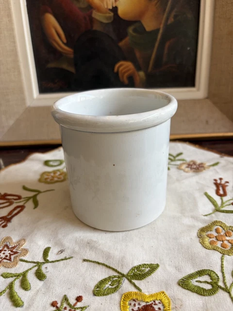 ANCIEN POT À confiture Creil et Montereau faience EUR 20,00