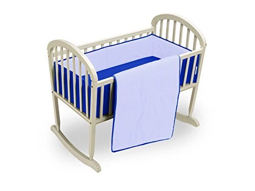 Baby Doll Bedding Reversible Cradle Bedding lndigo Blue/Royal Blue