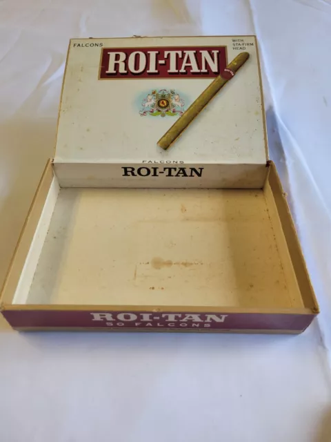 Roi-Tan Old American Tobacco Empty Cardboard Cigar Box