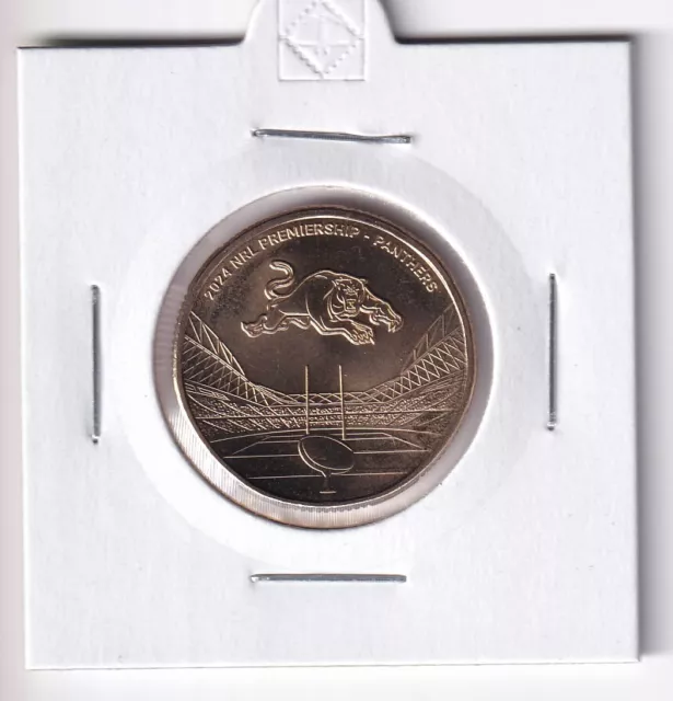Australian: 2024 $1 Nrl Rugby Penrith Panthers Unc Coin In 2X2 Holder