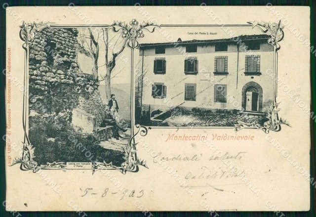 Pistoia Montecatini Terme Valdinievole Casa del Poeta Giusti cartolina RB8971