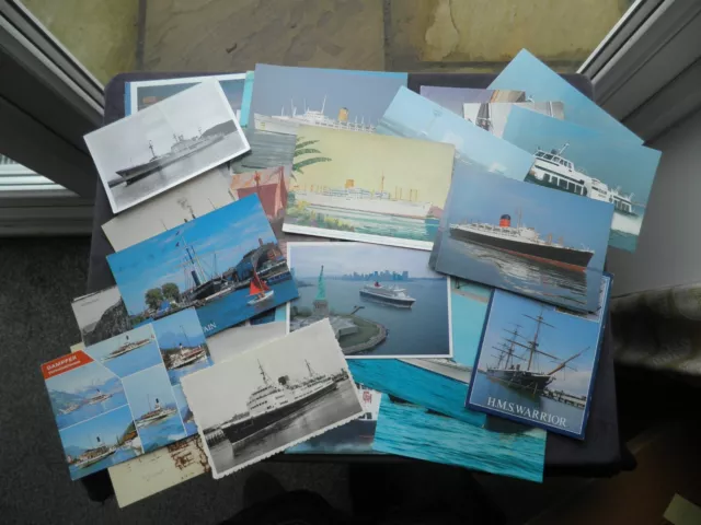40 Shipping Postcards, Arlanza, Hovercraft, S.S. Great Britain HMS King George V