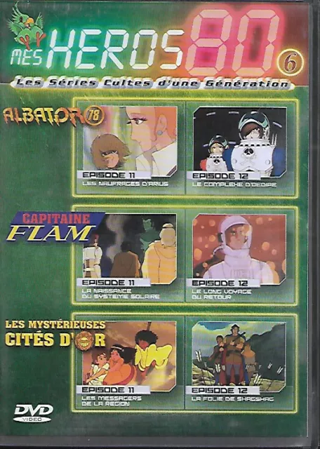 lots de dvd animé année 80 ' capitaine flam le film+ dvd 1 de la serie  /cat's eye/olive et tom - Label Emmaüs