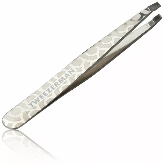 Tweezerman Full Size Slant Tip Tweezer - Full Size - Stainless Steel Etched.