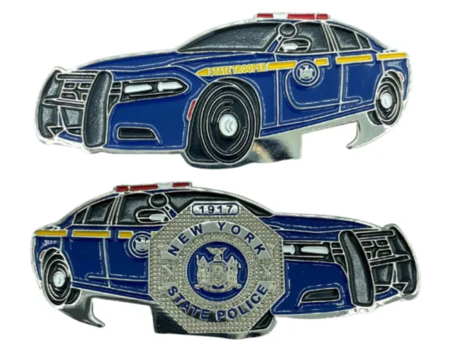 NEW YORK STATE POLICE TROOPER CAR CHALLENGE COIN bottle opener