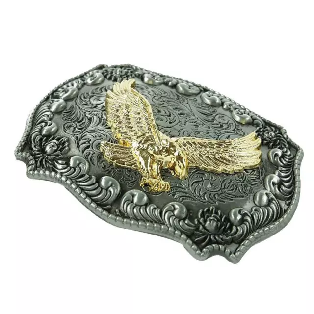 Vintage Embossed Gold Alloy Eagle Western Cowboy Men Belt Buckle Accessories