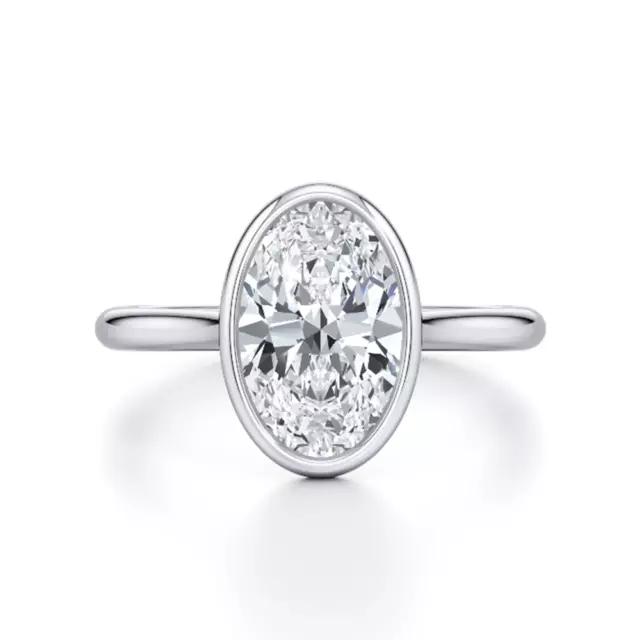 Bague de fiançailles diamant 1,20 ct IGI GIA Lab créée taille ovale en or...