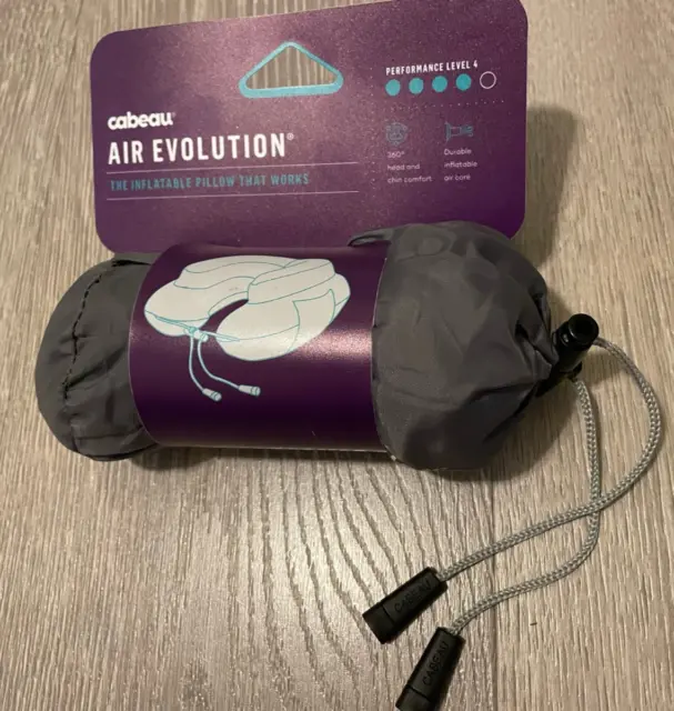 Cabeau Air Evolution Inflatable Travel Pillow NEW with travel pouch GRAY