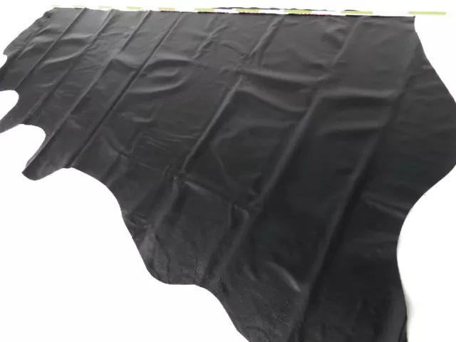 Lederhaut SCHWARZ 155x75 1,0mm VINTAGE Rindleder Dickleder Sattel Polster Bezug