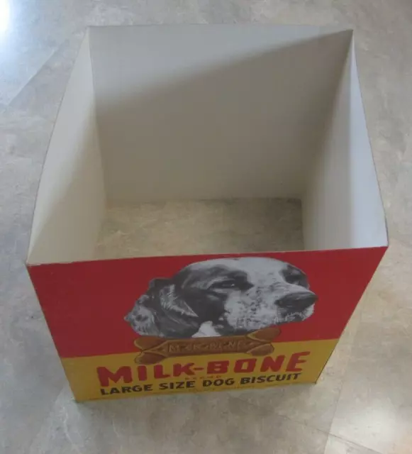 Huge Old Vintage -  MILK BONE DOG BISCUIT -  STORE DISPLAY - Box / Sign