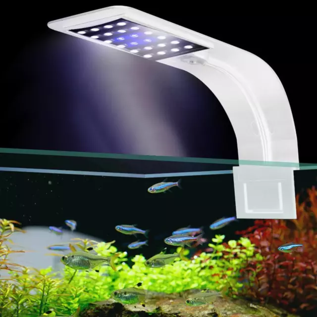 Super Slim 10W LED Waterproof Aquarium Light Fish Tank Plant Grow Clip Lamp