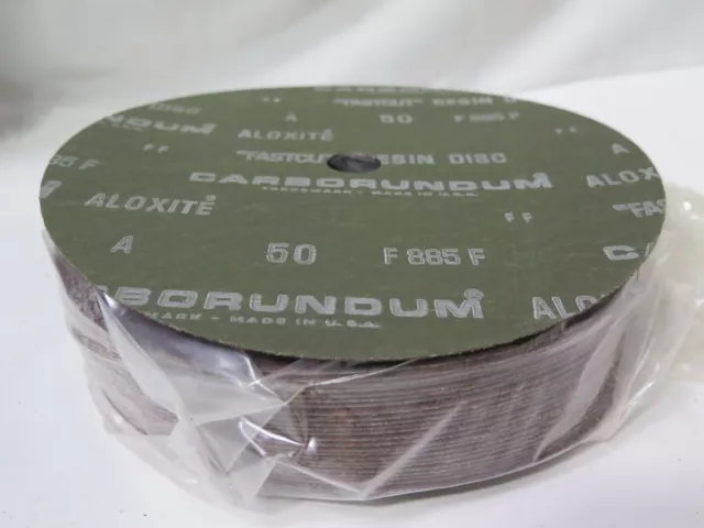 Carborundum Abrasives Fastcut Resin Discs 50 Grit 9 1/8" x 7/8" Qty 25 Brand New