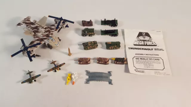 Mega Force 1989 Thunder Wolf by Kenner Bundle Plane Helicopter Tank Toys Vintage