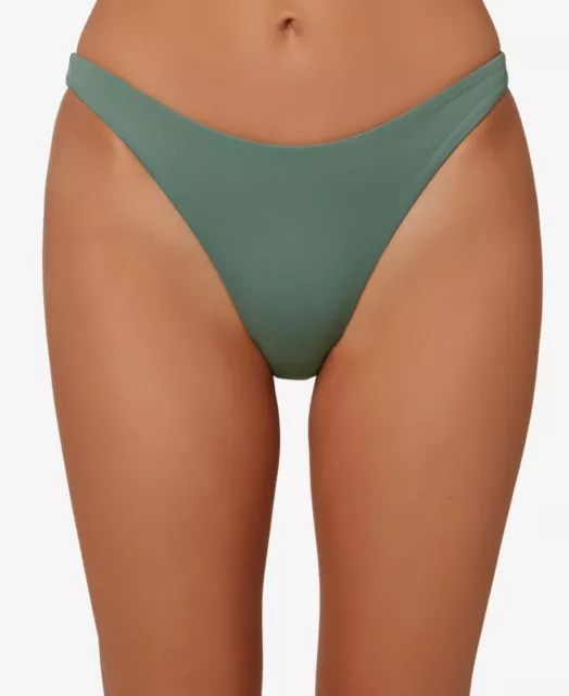 O'Neill Women's Flamenco Saltwater Solid Bikini Bottoms Green Size Small