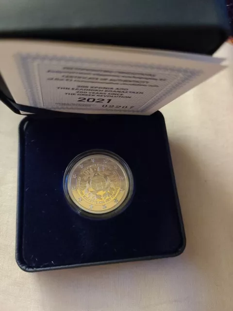 2 euro Grèce 2021 - Révolution Grecque - BE PROOF
