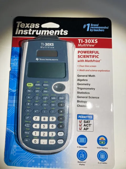 TI-30xs Multiview Scientific Calculator Math SAT ACT AP Texas Instruments 4 Line