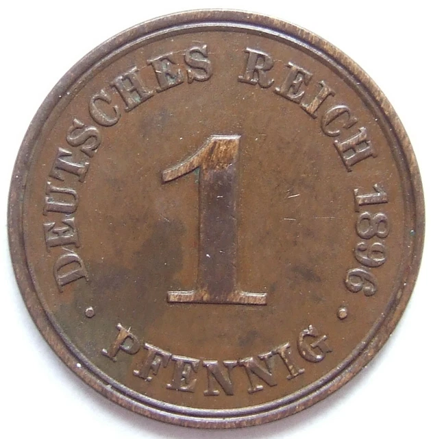 Moneta Reich Tedesco Impero Tedesco 1 Pfennig 1896 A IN Extremely fine