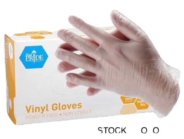 Medical Vinyl Examination Gloves XL, 100-Ct, Latex And Powder Free