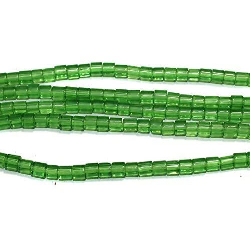 Glas Perlen Würfel Glasperlen Grun 4 mmFür die DIY Schmuckherstellung 5 Fäden