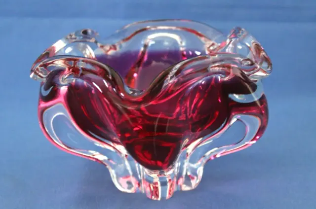 Chribska Czech art glass bowl / vase