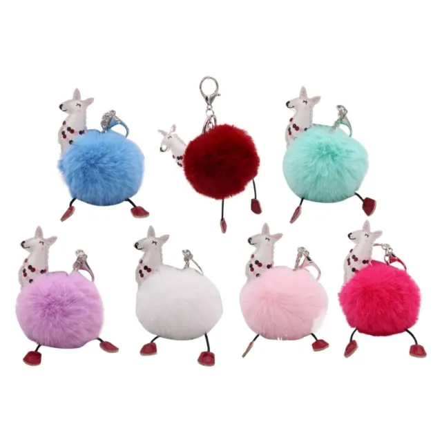 Plush Stuffed Sheep Keychain Funny Lamb Wool Balls Pendant Keyring for Decor
