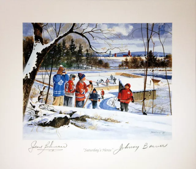 Saturday's Heroes - Signed by Jean Beliveau and Johnny Bower