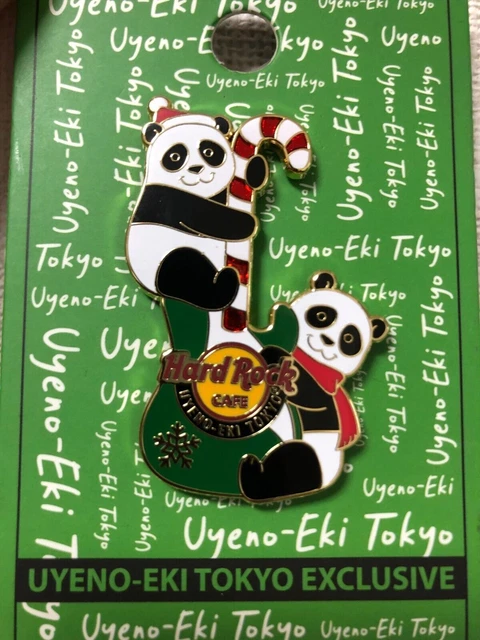 Hard Rock Cafe Xmas Panda 2022 Ueno Station Gitarren-Anstecknadel, Tokio,...