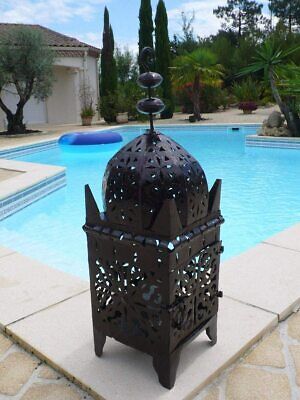 Lanterne Marocaine lampe bougeoir photophore bougie applique lustre 65 cm