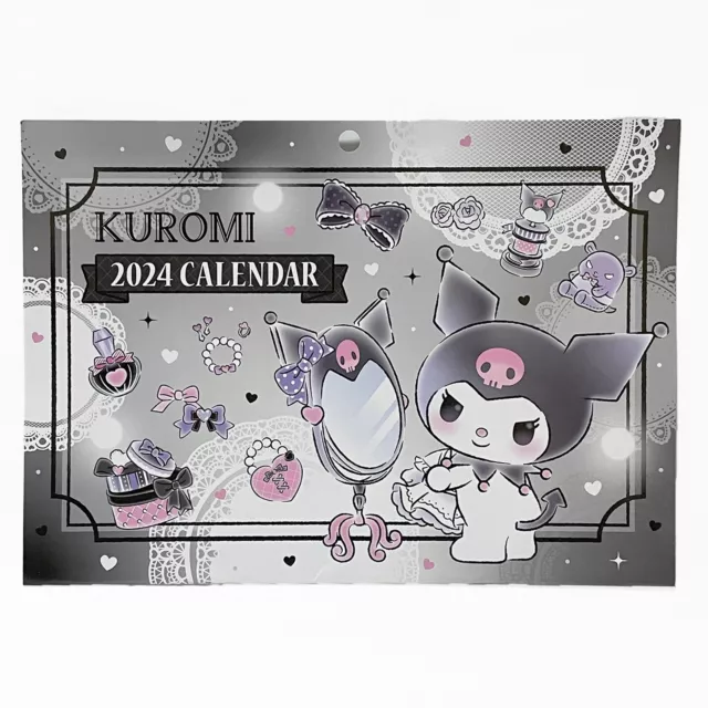 SANRIO KUROMI 2024 A4 Wall Calendar Kawaii Cute Japan Limited New F/S