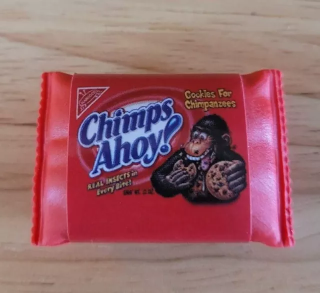 Topps Wacky Packages Erasers Series 1 #22 Chimps Ahoy! Chips Ahoy! SP