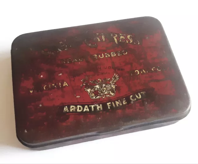 Vintage State Express Ready Rubbed Ardath Tobacco Tin Tobacciana Cigarette